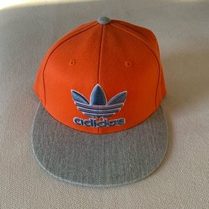 Adidas Originals, 6 7/8 - 7 1/4 Fitted, Orange & Grey